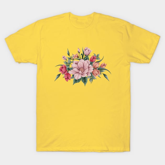 Bouquet Flower T-Shirt by Mako Design 